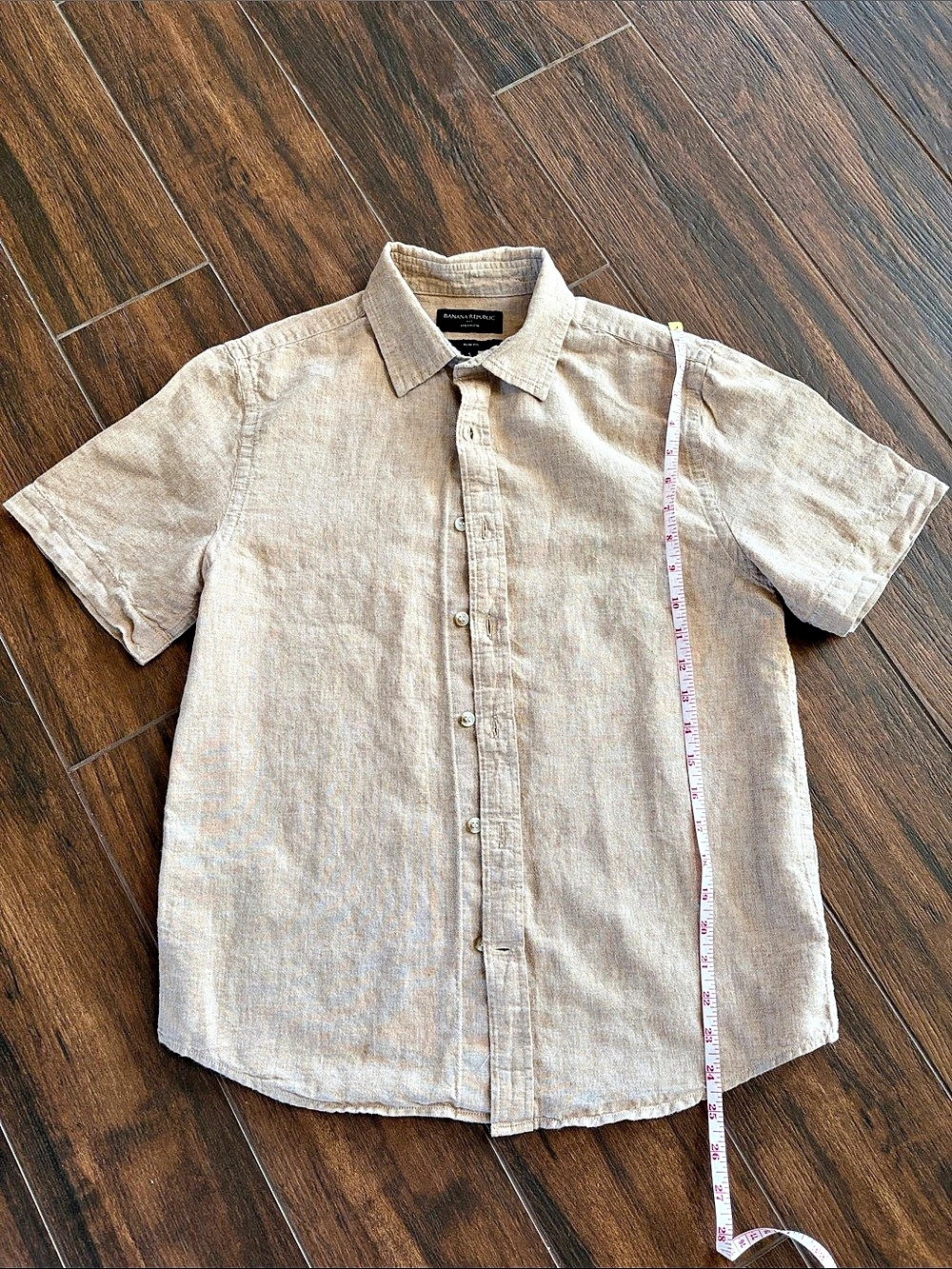Banana Republic Slim Fit Linen Short Sleeve Shirt Size Men’s Small